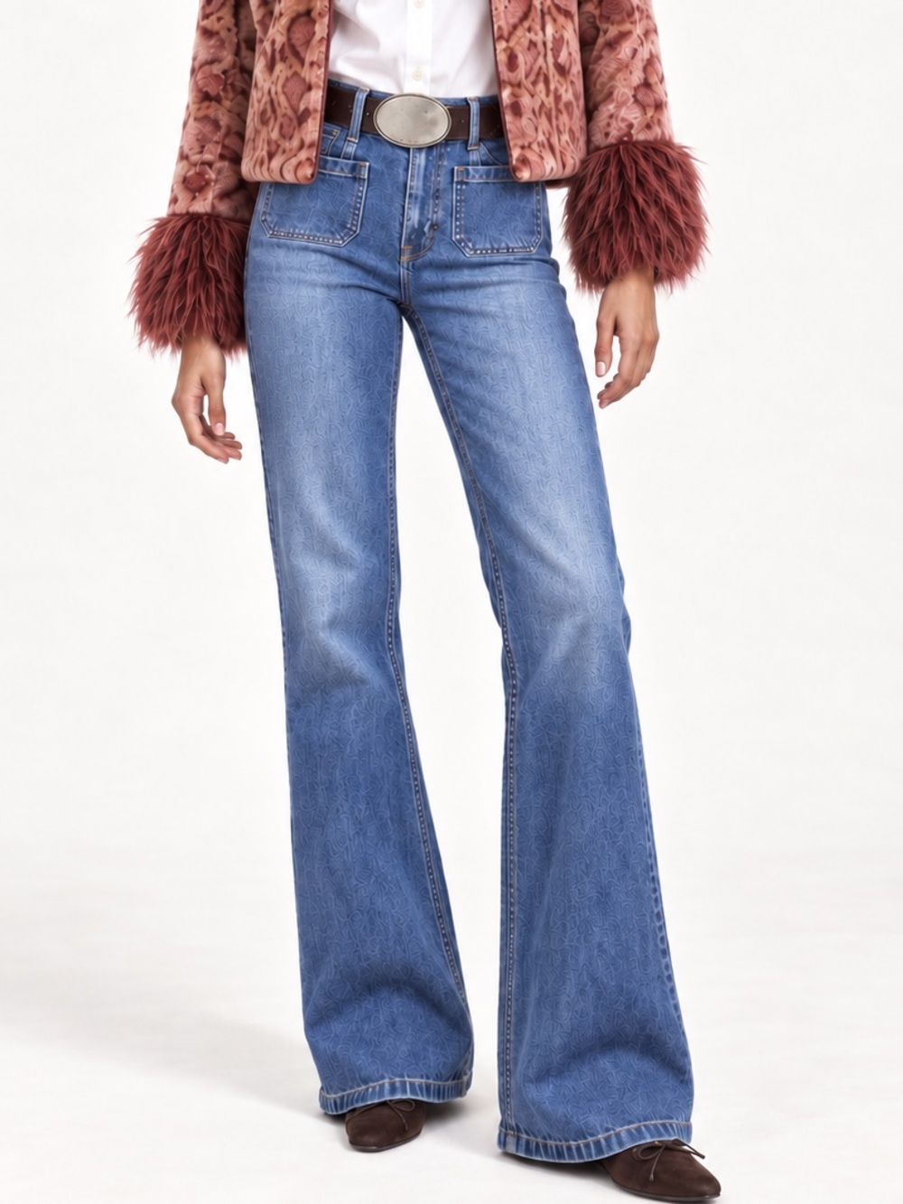 Gap High Rise '70s Flare Jeans Blue Waist 27 / 4R, Like New